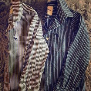 2 button ups Abercrombie and Fitch boys size Small